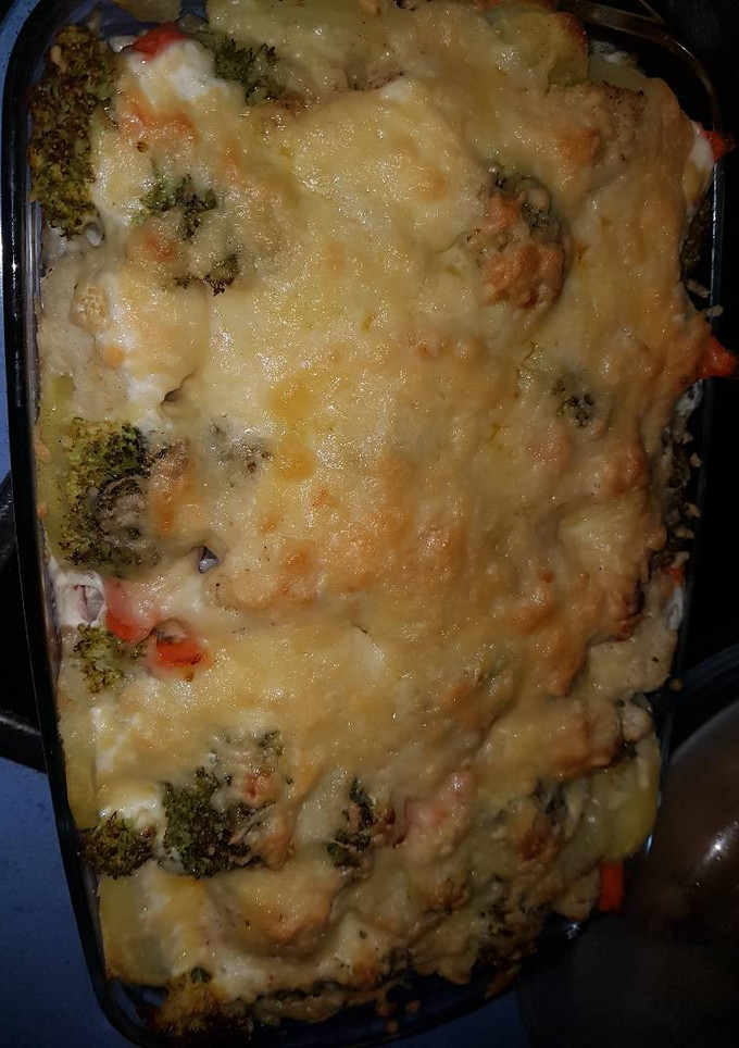 Una foto de Geműse gratin. Verduras gratinadas