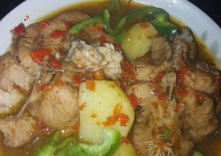 Recipe of Homemade Cat fish and potato&#39;s pepper soup