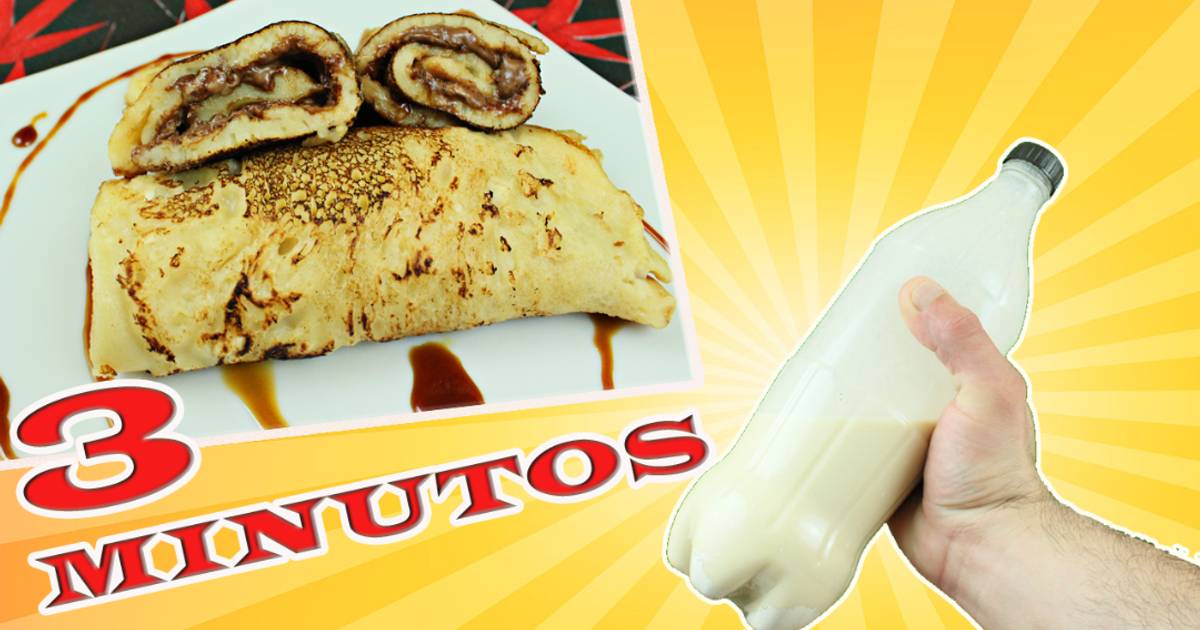Crepes de Nutela en una botella en 3 minutos! Receta de La Cocina Del Crepes de Nutela en una botella en 3 minutos! Receta de La Cocina Del