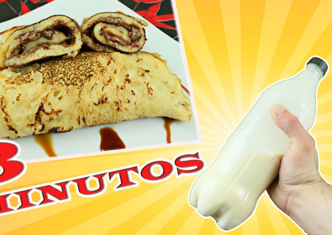 Crepes de Nutela en una botella en 3 minutos!