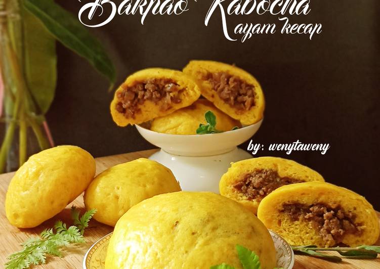 Bakpao Kabocha (Labu Kuning) isi Ayam Kecap