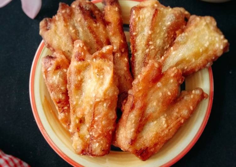 Cara Memasak Cepat Pisang Goreng Kipas Wijen Paling Enak