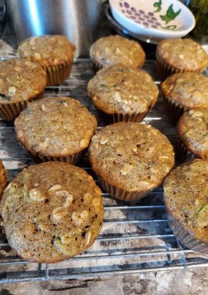 A picture of Zucchini Oatmeal Muffins.
