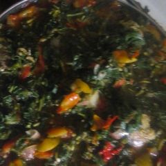 A picture of Fresh green vegetable sauce.