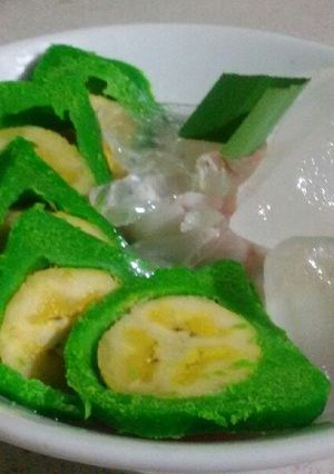 Foto resep Es pisang ijo