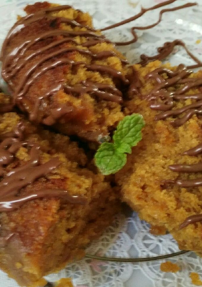 Una foto de Bizcocho de gofio con plátano sin horno