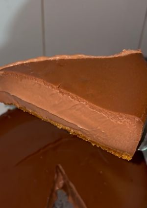 Una foto de Tarta de queso y Nutella