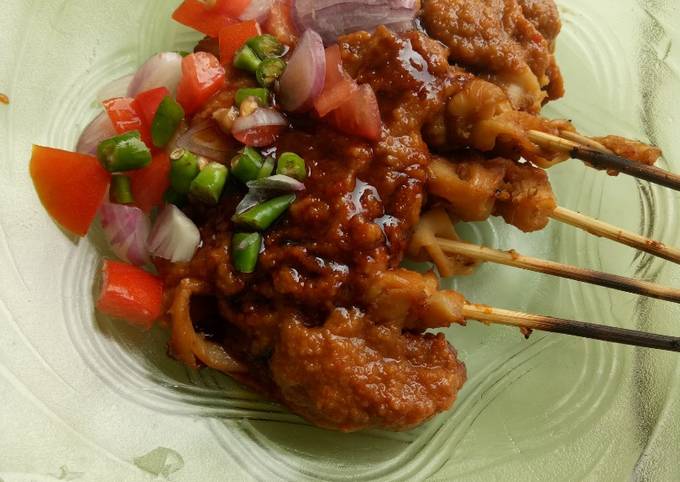 Resep Sate jamur bumbu kacang yang Menggugah Selera