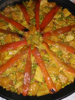 Una foto de Paella de calabaza
