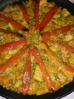 Una foto de Paella de calabaza