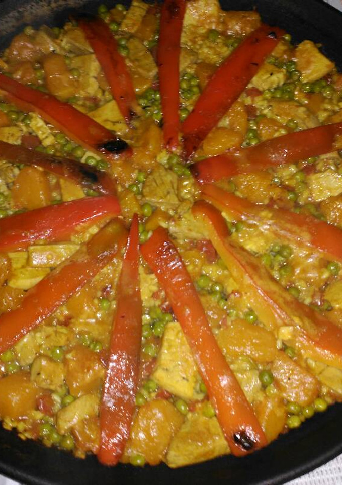 Una foto de Paella de calabaza