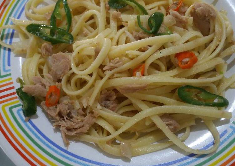 Resep Fettuccine Spaghetti Tuna oleh Gessy Gunawan Cookpad