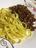 Soja salteada con pasta