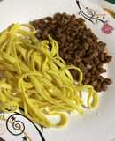 Soja salteada con pasta