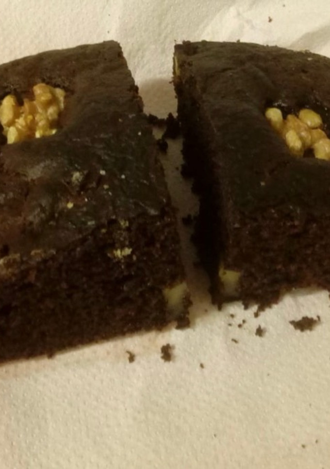 Una foto de Tarta de chocolate rollo brownie