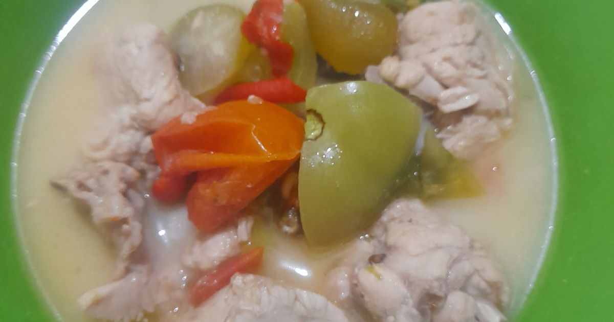 Garang asem ayam tanpa daun pisang