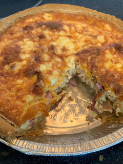 A picture of Bacon /Ham/Cream Cheese Quiche.