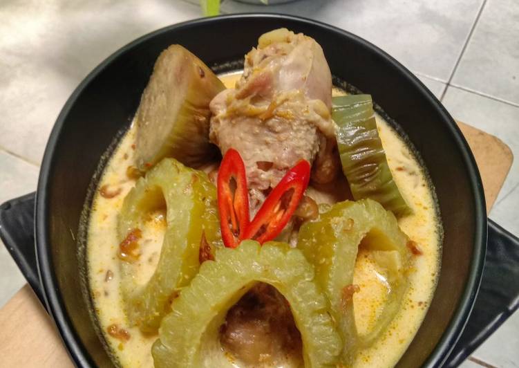 BIKIN NAGIH! Resep Javanese Chicken Curry with Bitterguard and Eggplant