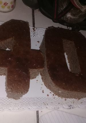 Una foto de Torta de números de chocolate