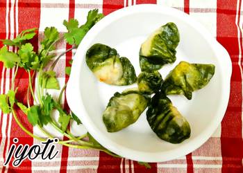 How to Recipe Tasty Egg Stuffed Spinach Momos