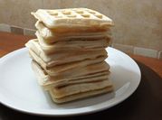 Una foto de waffles sarten
