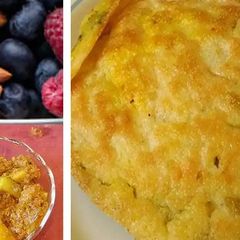 A picture of Vegetable Pancake/uthappam and Apple THOKKU (tiffin recipe).