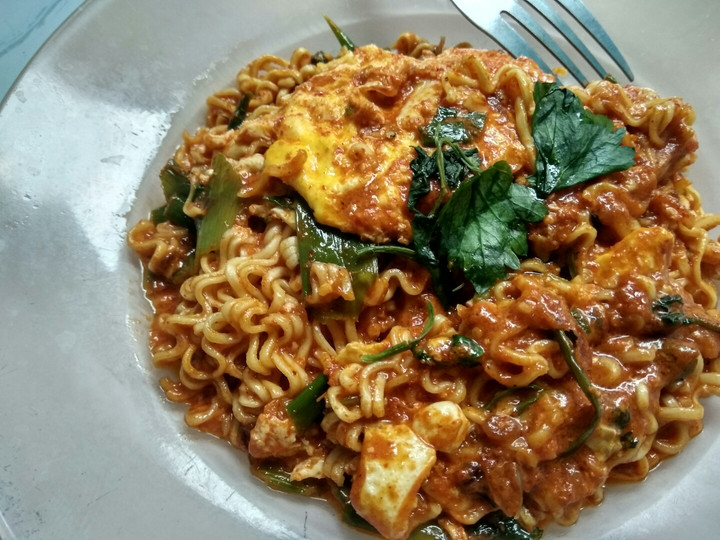 Standar Resep memasak Mie goreng basah telor yang gurih