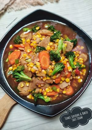 Foto resep Tumis Sayuran & Bakso Saus Tiram