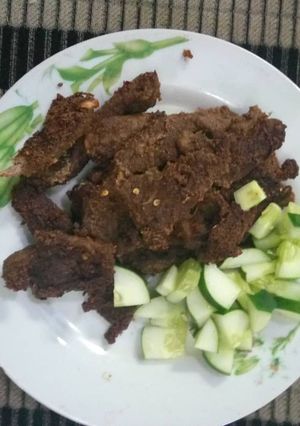 A picture of Home made tsire.