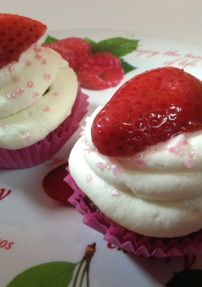 Una foto de Cupcakes de Fresa