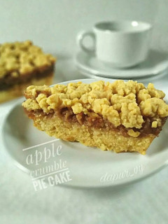 Foto resep APPLE CRUMBLE PIE CAKE no mixer no ribet (#pr_cakenomixer)