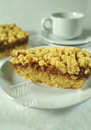 Foto resep APPLE CRUMBLE PIE CAKE no mixer no ribet (#pr_cakenomixer)