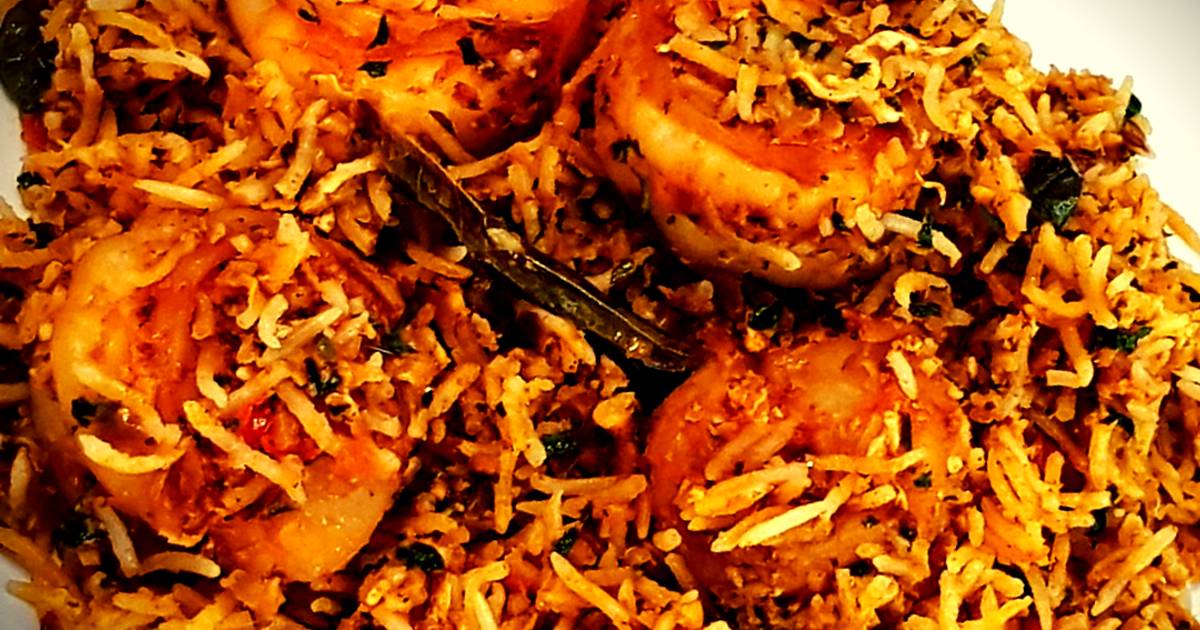 Spicy Prawn Egg Rice Recipe by Prasel Cookpad