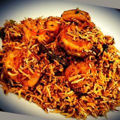 A picture of Spicy Prawn Egg Rice.