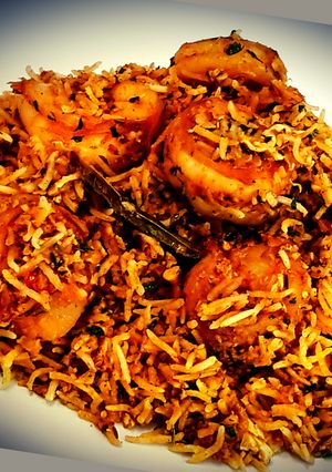 A picture of Spicy Prawn Egg Rice.