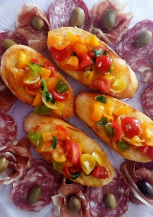 A picture of Antipasto for four.