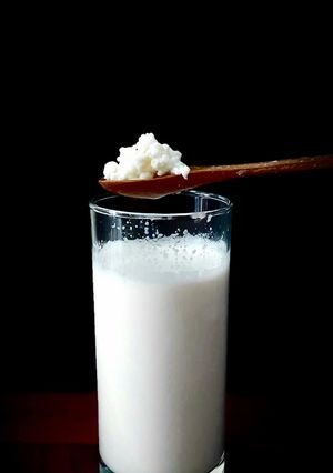 Hình của món Sữa lên men kefir + nước dừa.