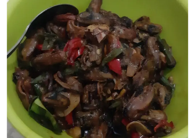 Kerang Cabe ijo (bumbu simple di potong)