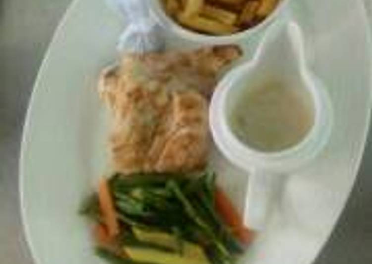 Grilled sea fish with Chips