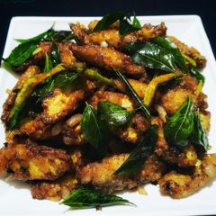 Baby corn chilli pepper fry A picture of Baby corn chilli pepper fry.