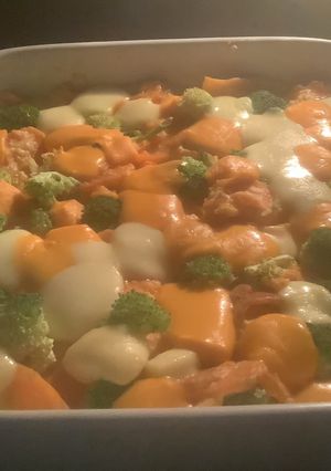 Une photo de 🍠Gratin 🪹🧀patate douce🍠 brocoli 🥦