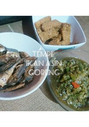 Foto resep Tempe + Ikan Asin Goreng Cabe Hijau