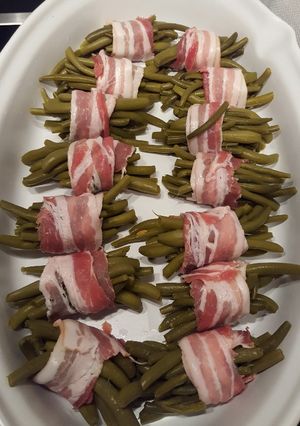 Une photo de Fagots de haricots verts au lard