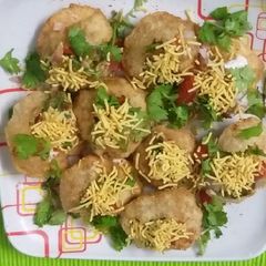 Dahi puri chaat A picture of Dahi puri chaat.