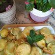 Rodajas de calabacín en tempura