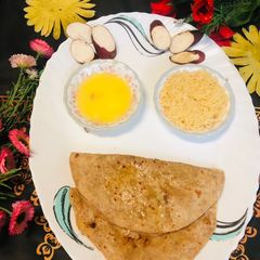 A picture of Sweet potato Puran poli (sweet paratha).