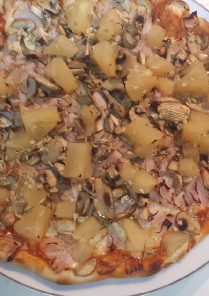 Una foto de Pizza hawaiana