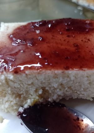 Una foto de Postre de ricotta o ricotton sin azúcar en microondas 🍰🍰
