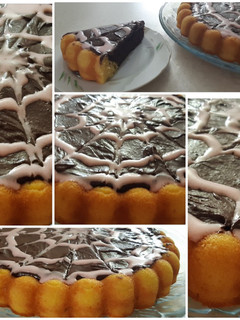 عکسی از دستور کیک کره ای دو رنگ