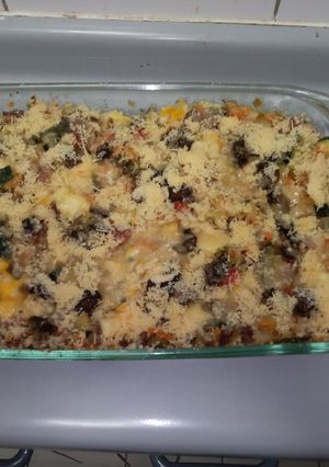 Una foto de Gratinado de verduras y carne